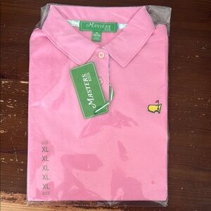 Masters Pink Polo Shirt with Embroidered Logo